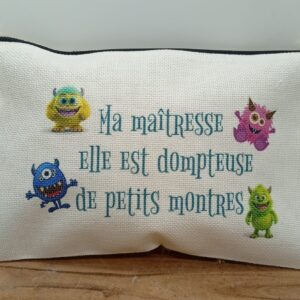 Petite pochette "Dompteuse de petits monstres"