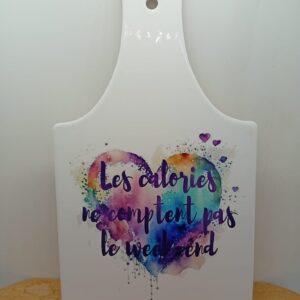 Dessous de plat carré "Les calories"