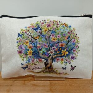 Petite pochette "Arbre de vie papillon"