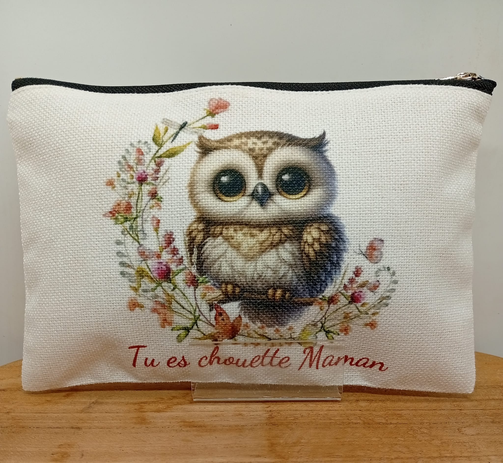 Petite pochette "Chouette maman"